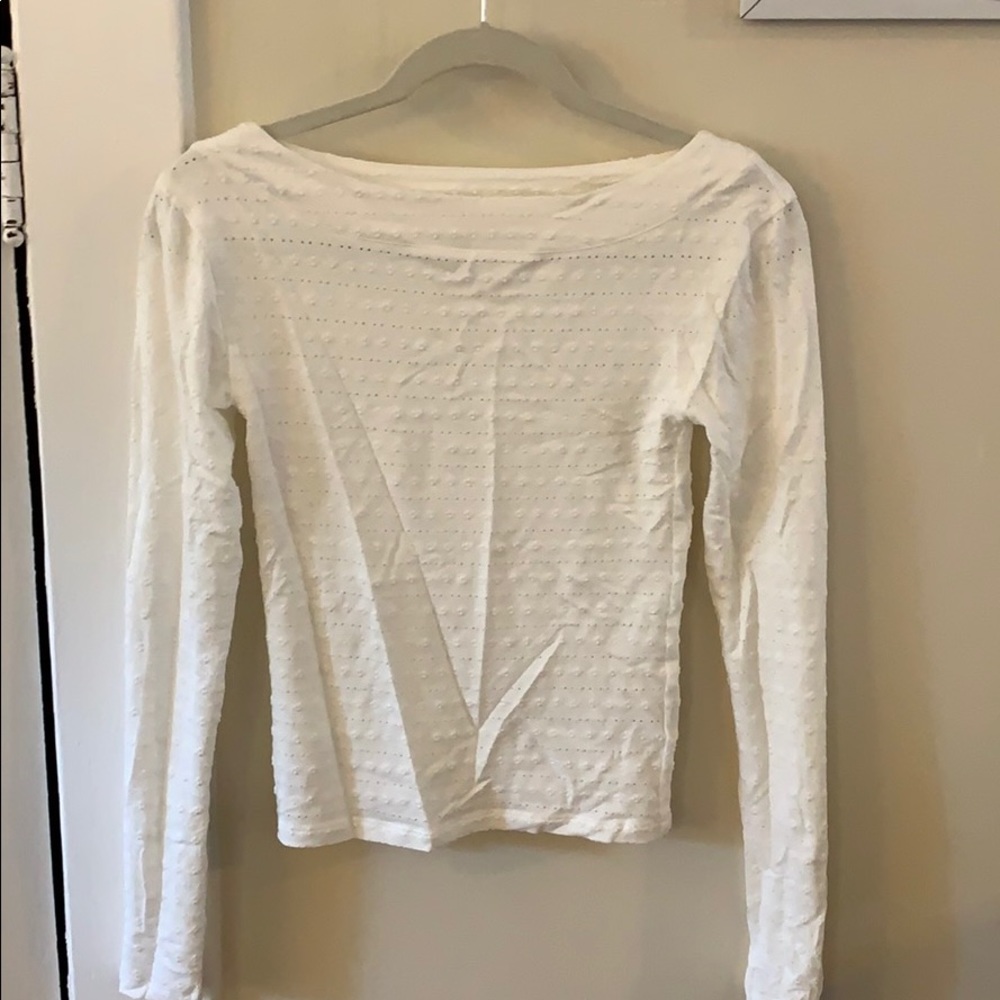 NWOT Free People eyelet long sleeve top
